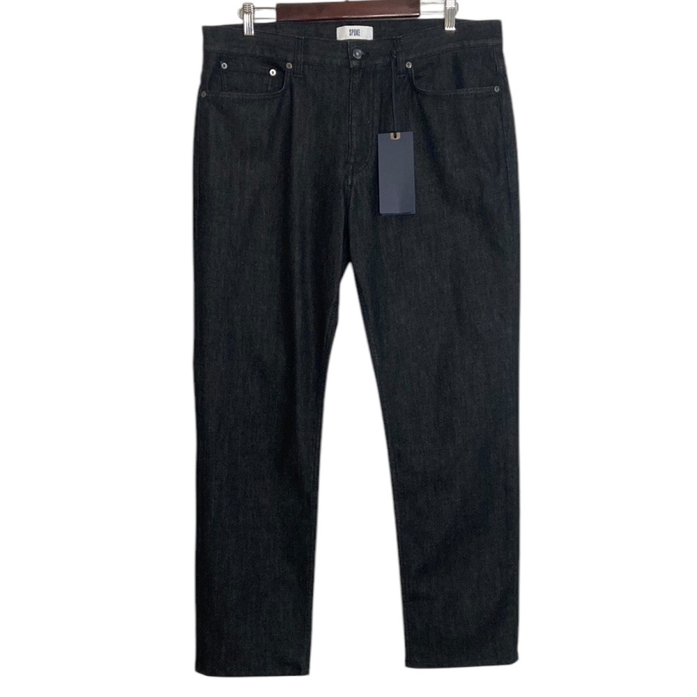 New Spoke Jeans Mens 37 x 30 Black Stretch Selvedge 12oz Original Build B